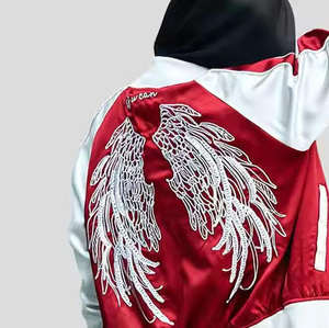 Veste universitaire en satin imprimé pour femmes, nouvelle collection, design personnalisé, respirante, coupe-vent, imperméable avec doublure en nylon - Product Image 6