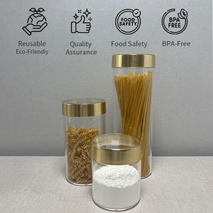 [Holar] Taiwan Made Premium Organization Round Gold Side Lid Plastic Clear <b>Food</b> Storage <b>Jar</b> - Product Image 5