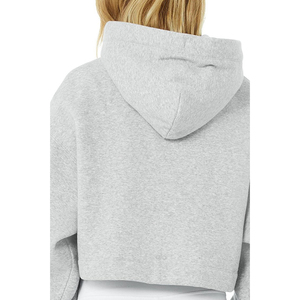 Sudaderas con capucha recortadas de gran tamaño personalizadas para mujer, jerséis informales, ropa de mujer, sudaderas con capucha y sudaderas con logotipo personalizado de algodón puro - Product Image 5
