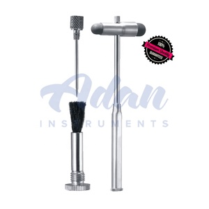 Martello per percussione riutilizzabile in metallo Adan Ai con accessorio a spazzola, martello a riflessi manuale, strumento medico di Classe I certificato CE - Product Image 1