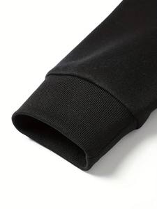 สเวตเชิ้ตสไตล์ฮิปฮอปสำหรับผู้ชาย, เสื้อมีฮู้ดยืดกลางมีกระเป๋าโอเวอร์ไซส์มีซิปสำหรับฤดูหนาว - Product Image 5