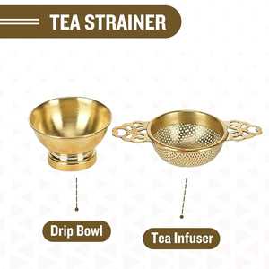 Infuseur à thé artisanal en cuivre vintage, écologique, réutilisable, pour le café et le thé, cadeau, tasse - Product Image 4