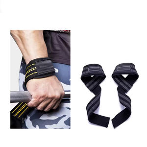 Poignets en coton de haute qualité Logo personnalisé Équipement de sécurité de fitness pour l'exercice de gymnastique Haltérophilie Sangles d'entraînement en gros - Product Image 2