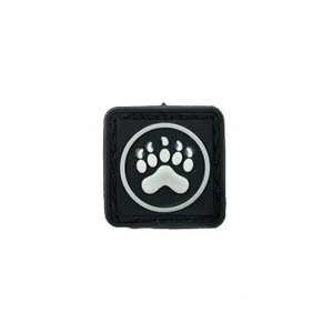 Mini PVC Patch Biohazard Emblem Skull Badges 3D Rubber Fabric Radiation Sign Maple Leaf Bear Paw <b>Hook</b> Loop Square Patch - Product Image 4