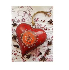 Décoration de Noël pour la maison, décoration de Noël en forme de cœur à suspendre, utilisée pour les fêtes, les mariages et les décorations de fête - Product Image 1