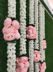 Guirlande de Ranunculus Mogra, Décoration d'intérieur, Guirlande décorative, Décoration de mariage, Guirlande de boutons de jasmin, Décoration murale - Product Image 3