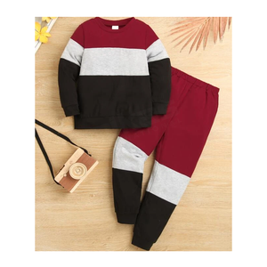 Nouveau Design vente en gros de haute qualité, ensemble de vêtements de jogging avec Logo personnalisé pour enfants, survêtements pour garçons à vendre - Product Image 3