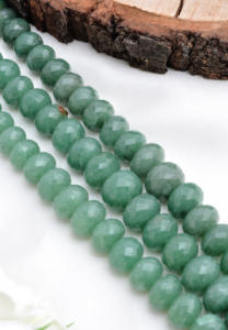 Cuentas Facetadas de Cuarzo Verde Natural de África, Cuentas de Piedras Preciosas Naturales para la Elaboración de Joyería Fina - Product Image 2