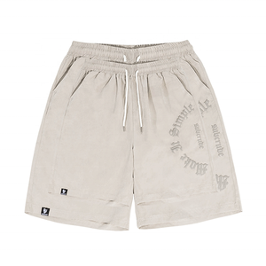 Haute qualité hommes été français éponge lavé à l'acide bouffée impression Shorts personnalisés Style Vintage Street Wear mode Shorts - Product Image 5