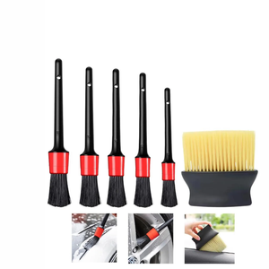 Mucit Home <b>Car</b> <b>Interior</b> and Exterior Console Dashboard Detail Cleaning Brush Set, 6 Pieces - Product Image 1