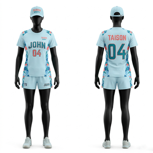 Tenue de tennis pour femmes, 180 GSM, polyester respirant, noir, rose, argent, design avec panneaux latéraux, logo personnalisé par sublimation et transfert thermique - Product Image 2