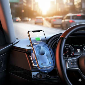 Chargeur de voiture pour smartphone avec prise en charge de la charge sans fil - Product Image 2