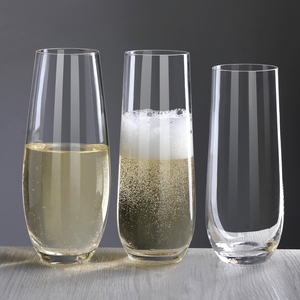 Flûtes à Champagne en Cristal sans Plomb, Modernes, Striées et Martelées, sans Tige, avec Logo Personnalisé, Uniques pour <span class=keywords><strong>Mariage</strong></span> - Product Image 2
