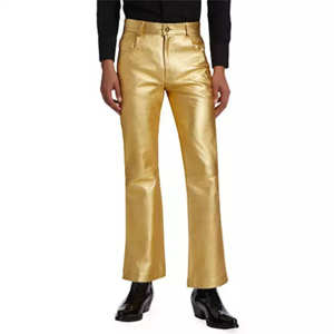 Pantalon en cuir taille haute pantalon et pantalon pour femme véritable/cuir mode coupe droite pantalon en cuir PU pour femme - Product Image 1