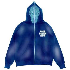 เสื้อฮู้ดดี้ผู้ชายลายปักแบบดิสเทรส ดีไซน์ขายดี ลดราคาพิเศษ รับผลิตตามแบบ สไตล์สตรีทแวร์ ล้างสีแบบ ACID WASHED ปี 2026 - Product Image 5