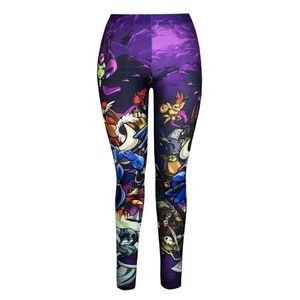 Leggings d'entraînement de yoga et de gymnastique à taille haute avec design personnalisé et logo Pantalon de yoga fitness à taille élastique avec motif solide - Product Image 2