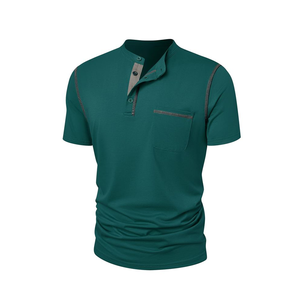 เสื้อยืดแขนสั้นสำหรับผู้ชายผ้าคอตตอน100% สีขาวดำคอกลมลายโมเสก - Product Image 4