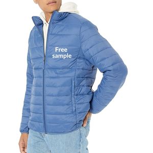 Wholesale OEM Service Factory-Made Men's <b>Thin</b> <b>Puffer</b> <b>Jackets</b> with Customized Logo Printing New Design Canvas Fabric Stand Collar - Product Image 2