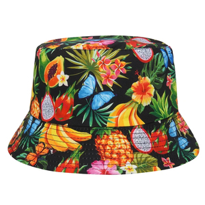 Summer Hip Hop Gorros Double Side Wear Fishing Fisherman Hat Printed Panama Cap Men's Women's Sun Protection Bucket Hat - Product Image 3