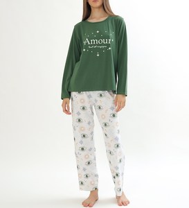 Women's Casual Fashion <b>Pyjamas</b> ODM Supply Soft and Smooth Jersey Fabric with Elastic Waist Closure <b>for</b> <b>Summer</b> and Spring - Product Image 1