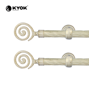 ปลายม่าน KYOK ลายเกลียว สีดำขาว ดีไซน์ทันสมัย อุปกรณ์ตกแต่งปลายม่านสำหรับราวม่าน - Product Image 6