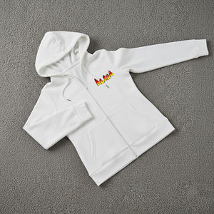 เสื้อฮู้ดดี้โอเวอร์ไซส์คุณภาพสูงสำหรับผู้หญิงและเด็กผู้หญิง  โลโก้สั่งทำได้  ด้านหน้าสไตล์เกาหลี  ผ้าโพลีเอสเตอร์/คอตตอน น้ำหนักเบา  ใส่สบายในฤดูหนาว - Product Image 6