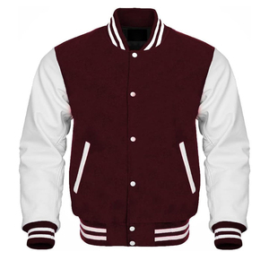 Calidad personalizada mangas de cuero de lana chaqueta Letterman logotipo bordado personalizado hombres y mujeres versity Letterman chaquetas - Product Image 1