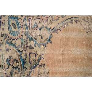 Alfombra Turca de 1.8x3.2 pies, Alfombra Pequeña Vintage, Alfombra de Lana a Cuadros Marrón y Azul - Product Image 5