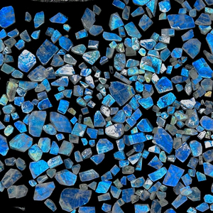 Pierre de lune arc-en-ciel cueillie à la main 3mm minéral naturel brut pour les projets de bijoux - Product Image 1