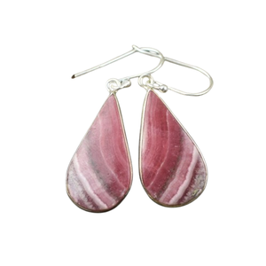 925 Solid <b>Sterling</b> <b>Silver</b> Handmade Gemstone Rhodo Chrosite Spinner <b>Earrings</b> 925 Stamp <b>Silver</b> Best Quality Girls <b>Dangle</b> <b>Earrings</b> - Product Image 1