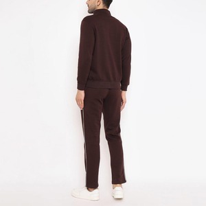 Conjunto Deportivo para Hombre Color Granate con Cierre Completo, Cuello Alto, Detalles en Blanco, Corte Ajustado, Poliéster, para Correr, Trotar y Entrenar - Product Image 5