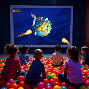 Interactive <b>Indoor</b> Ball Throwing <b>Amusement</b> <b>Equipment</b> for Kids Wall Projection Game Shopping Malls Airports Playhouses Plastic - Product Image 4
