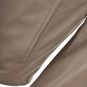 Chaqueta de cuero de motorista negra de alta calidad para hombre, venta al por mayor, PU de imitación de moto de invierno personalizada con logotipo frontal de lona, 2025 - Product Image 4