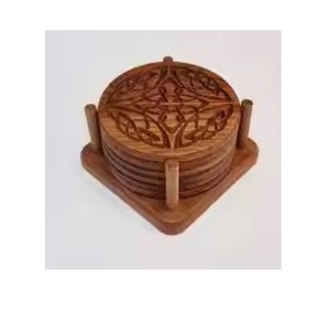 Export Quality Eco-Friendly Wooden <b>Coasters</b> <b>for</b> Home Decor Stylish and Functional <b>Drink</b> Mats <b>for</b> Wholesale - Product Image 1