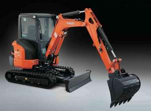 Mini-excavatrice sur chenilles Kubota U55-5R3AP d'occasion avec composants essentiels à vendre, modèle 2024 - Product Image 3