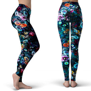 Leggings de yoga pour femmes à motif solide en polyester 2025 Pakistan Made Spandex Taille élastique Sports Fitness Wear Pantalon Style - Product Image 4