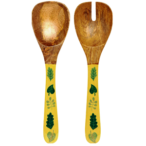 Juego de servidores de ensalada de madera de mango hechos a mano, producto de 2 piezas para uso doméstico en la cocina - Product Image 2