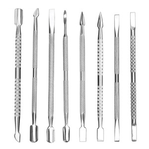 Pousse-cuticules double face en acier inoxydable, outil de manucure pour salons de nail art, Smart 80 - Product Image 1