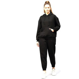 Chándal impermeable de último diseño para gimnasio de 2 piezas hecho a medida para mujer para invierno patrón sólido - Product Image 1