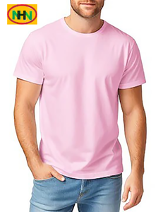 เสื้อยืดผู้ชายสีพื้น ผ้าคอตตอน 100% ระบายอากาศได้ดี ทรงหลวม ไซส์ใหญ่ รับสกรีนโลโก้-ขายส่งจากบังกลาเทศ - Product Image 5