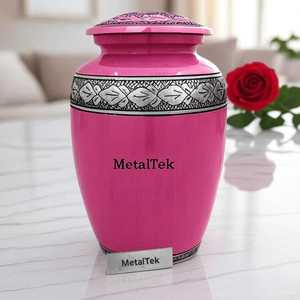 Jarra de entierro de Metal personalizada de estilo americano, urna de cremación rosa para cenizas humanas y mascotas, suministros funerarios decorativos, urnas de recuerdo - Product Image 2