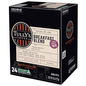 Mélange de café pour le petit-déjeuner Tully's Coffee, dosettes K-Cup individuelles Keurig, café torréfié léger, 96 unités - Product Image 2