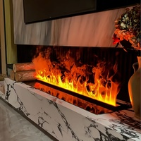 Humidificateur à flamme avec atomisation 3D intégrée, alimenté par batterie, simulation de cheminée électronique anglaise, décoration de flamme pour la maison, intérieur