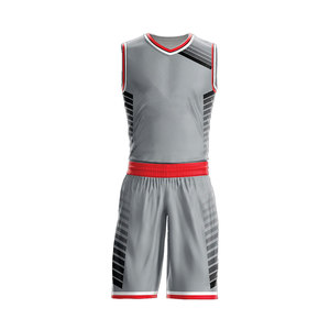Uniforme de Baloncesto 100% Poliéster Transpirable de Secado Rápido de Alta Calidad con Cuello en V y Cintura Elástica Unisex para Adultos - Product Image 2
