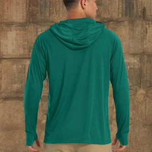 Camisas de pesca para hombre con capucha y mangas largas logotipo personalizado material transpirable OEM Ideal para deportes y ropa al aire libre - Product Image 4