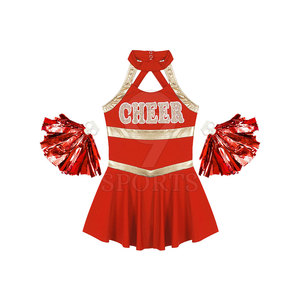 Traje de animadora para niñas con tela suave y falda elegante para juegos de fútbol y competiciones Uniforme de porristas - Product Image 4