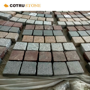 Tùy chỉnh cảnh quan đường lái xe Granite pavers Cobble huy chương tự nhiên Bazan mix Interlock Đỏ đậu xe paver Sydney - Product Image 5
