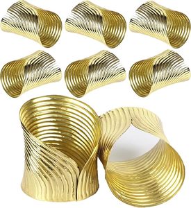 Anneaux de serviette en alliage de laiton Glam pour les réunions de famille et les décorations de fête Grand accent de table pour les tables à manger - Product Image 5