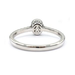 Bague en or blanc massif 18 carats avec diamants naturels baguette en grappe, logo personnalisé, qualité supérieure, pour femme, classique, mariage, fiançailles - Product Image 3