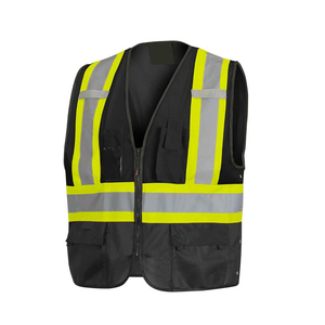 Gilet de sécurité pour homme OEM, 100% polyester, vêtements de sécurité haute visibilité, multi-poches, vêtements de travail, gilet réfléchissant de sécurité - Product Image 1